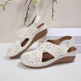 thumbnail image 6 of Hurxie Women Comfortable Flat Sandals: Dressy Summer Sandal - Closed Toe Fisherman Sandals White 39, 6 of 7