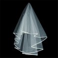 thumbnail image 3 of Women's Wedding Bridal Veil One Layer Short Head Covering with Metal Comb, 3 of 3