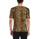 thumbnail image 3 of Camiseta de hombre con estampado de leopardo Inspire Chic, cuello en V, mangas cortas, patrón de serpiente, 3 of 5