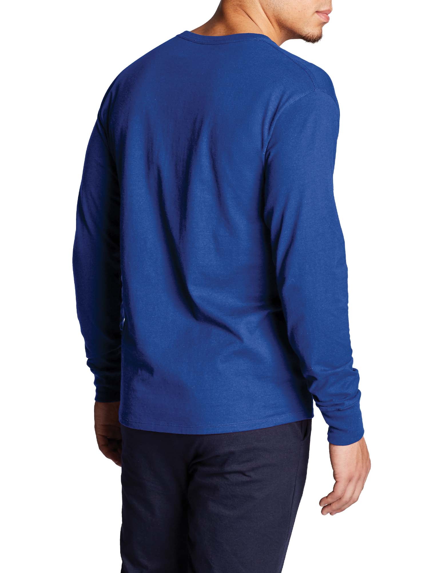 Champion Men's and Big Men's Classic Solid Jersey Long Sleeve T-Shirt, Sizes S-2XL