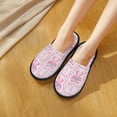 thumbnail image 6 of Fotbe pink bows Pattern Women's Fuzzy Slippers Plush Slippers Fluffy Winter House Shoes Indoor and Outdoor-Large, 6 of 8