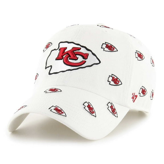 Unisex '47 White Kansas City Chiefs Confetti Clean Up Adjustable Hat