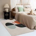 thumbnail image 4 of Minimalist Geometric Area Rugs, Geometric Tribal Rugs 4x6 Living Room, Carpet Soft Non Slip Washable, Abstract Carpets for Bedroom, with Non Slip Backing Washable Fluffy Super Soft Indoor Rugs, 4 of 7