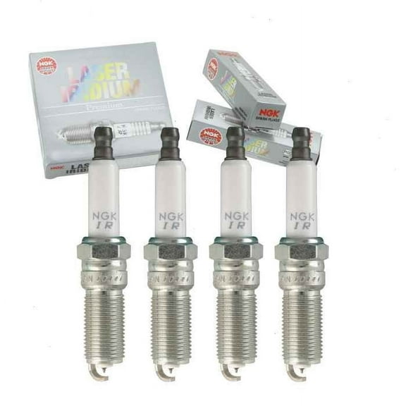 4 pc NGK Laser Iridium Spark Plugs compatible with Ford Mustang 2.3L L4 2015-2019