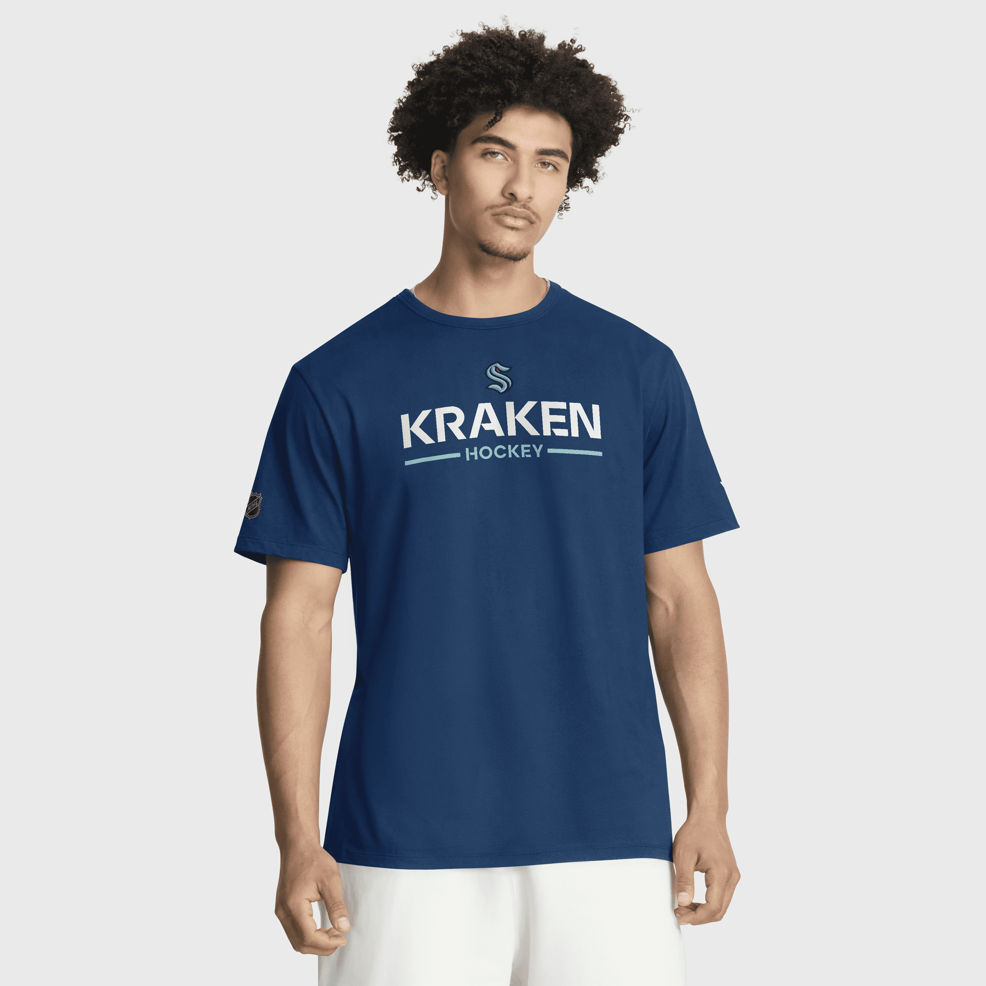 Men's Fanatics Deep Sea Blue Seattle Kraken Authentic Pro Primary T-Shirt