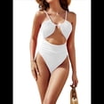 thumbnail image 1 of Traje de Baño de una Pieza para Mujer, con Control de Abdomen, Favorecedor, Atrevido, con Corte Alto, XL, 1 of 10