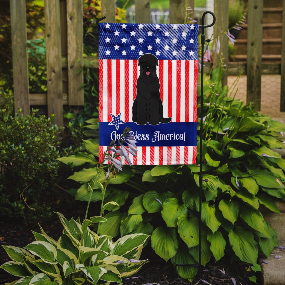 thumbnail image 2 of Caroline's Treasures BB3021GF Patriotic USA Black Russian Terrier Flag Garden Size , Small, multicolor, 2 of 2