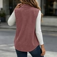 thumbnail image 6 of PRINxy Women's Point Collar Sleeveless Mid Length Casual Shirt Vest Jacket With Button Front Chest Pockets Outerwear For Brunch Date Pink M, 6 of 9