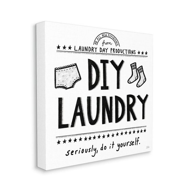 Stupell Industries Sassy DIY Laundry Sign Family Cleaning Home Chores ...
