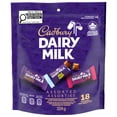 thumbnail image 1 of CADBURY DAIRY MILK, Milk Chocolate Bars, Fruit & Nut Chocolate Bars, Mini Eggs, Chocolate Bars, Assorted Bag of 18 x 18 g Mini Chocolate Bars, 324 g, 1 of 8
