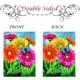 thumbnail image 2 of Bandera de jardín con diseño de mariposas, girasoles y margaritas, de 30 x 45 cm, doble cara, con flores de verano y mariposas de primavera., 2 of 5