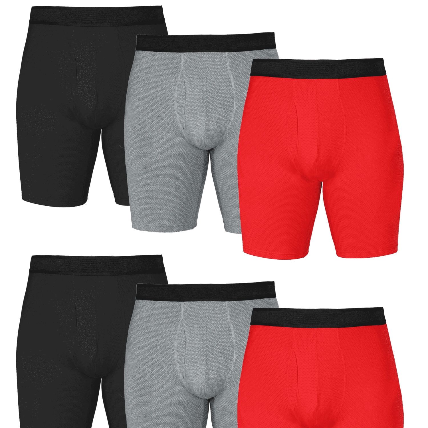 CHERISH Men's 4 Pack Oversized Underwear, Cotton Long Leg