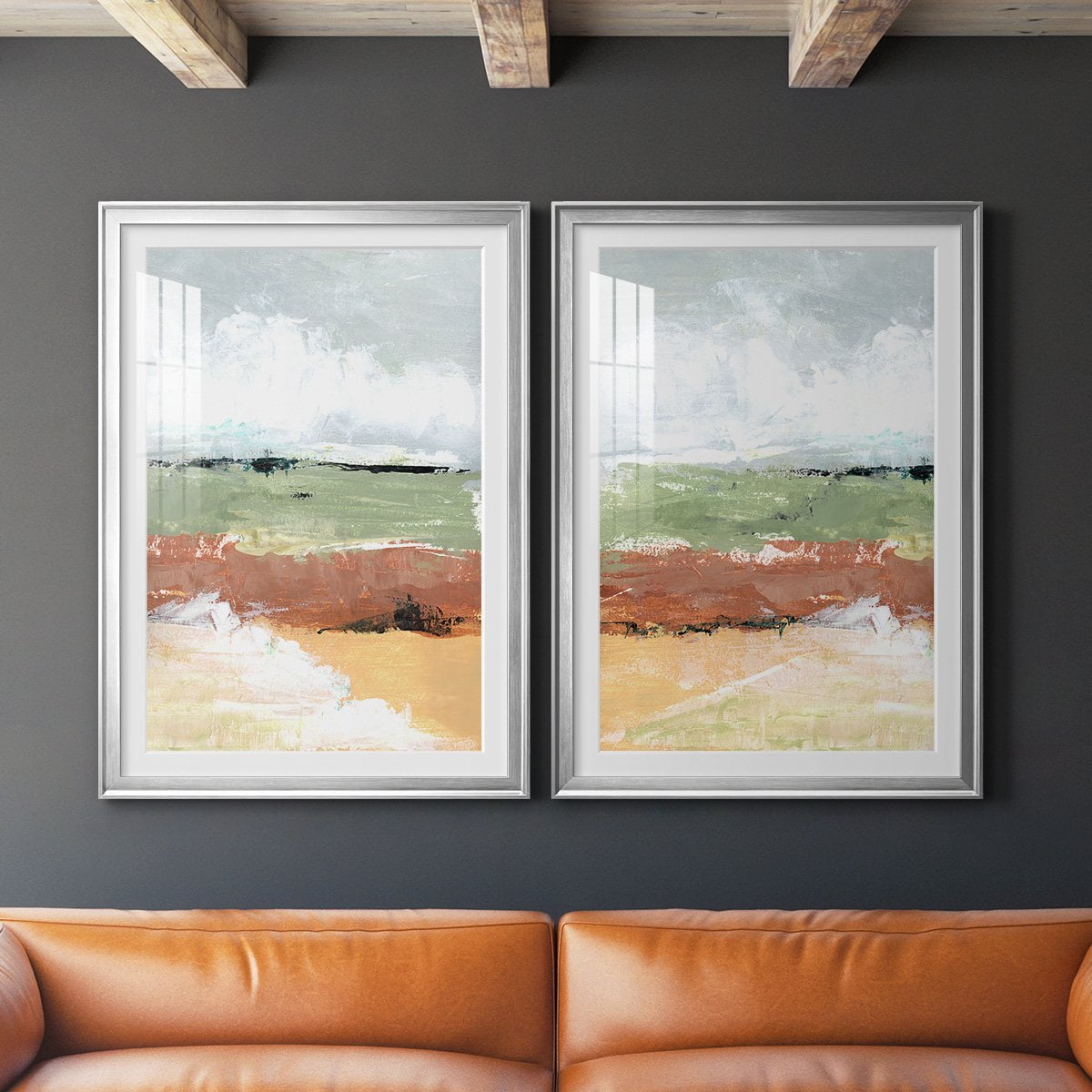 Wexford Home Quiet Prarie Grove I Premium Framed Print, 18.5" x 24.5" - Ready to Hang, Silver (Set of 2)