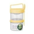 thumbnail image 2 of Tasse à Déjeuner pour Fruits et Yogourt avec Couvercle Hermétique, Compartiments à Étages pour Aliments Secs et Humides, Cuillère Intégrée, Contenant en Plastique Réutilisable pour Salade, Collations et Soupe, 18,8 x 9,8 cm, Multicolore, 2 of 6