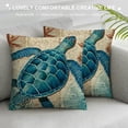 thumbnail image 3 of COMIO  Mediterranean Style Throw Pillow Case Sea Theme Decorative Square Coastal Cushion Cover for Pillow Inserts, 3 of 5