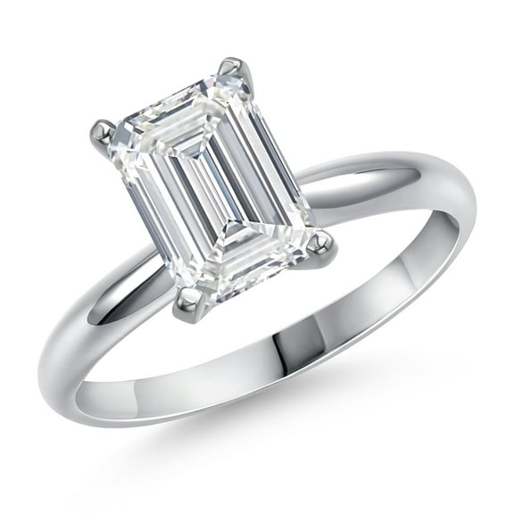 Gem Stone King 3.00 Ct IGI Certified Lab Grown Diamond Solitaire Engagement Ring for Women in 14K White Gold Ring | E-F Color | VS1-VS2 Clarity | Size 7