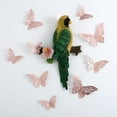 thumbnail image 2 of Decoración de pared con mariposas, espejo de bricolaje, pegatinas de mariposas 3D, calcomanías de mariposas extraíbles para el hogar, dormitorio, baño, sala de estar (mariposa, plata), 2 of 6