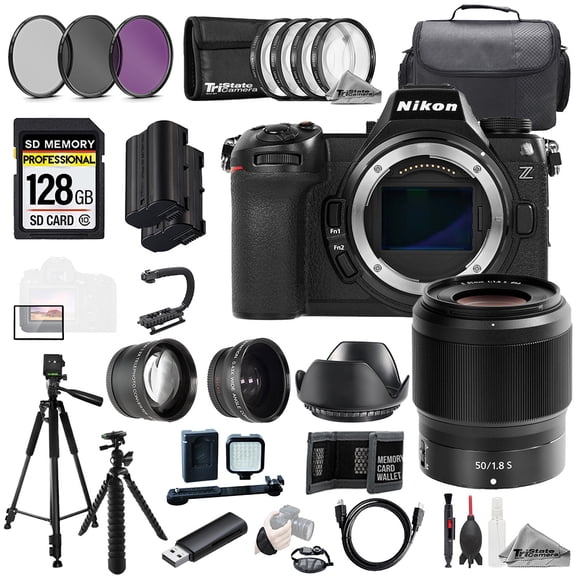 Nikon Z6 III   Z 50mm f/1.8 S Lens 128GB Ext Bat 9 PC Filtr MEGA Kit (International Version)