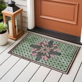 thumbnail image 4 of Entryway Rug 2'x3', Farmhouse Flowers Small Rug for Kitchen Bathroom Door Mat Indoor Entrance, Ethnic Retro Abstract Pattern Lattice Non-Slip Area Rugs Floor Mats Carpet Front Door Rugs, 4 of 8