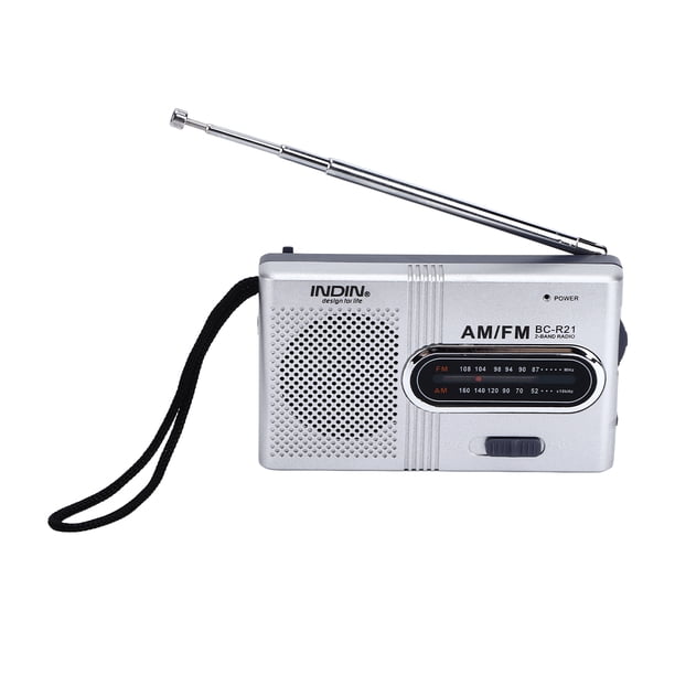 Radio portátil de bolsillo Mini reproductor de radio AM FM Reproductor de radio compacto Funciona con pilas