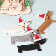 thumbnail image 4 of Adornos navideños para árbol de Navidad, forma de perro salchicha, adorno colgante para ventana, 4 piezas, n.º 4286, 4 of 4