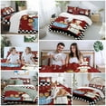 thumbnail image 5 of Chef Kitchen Duvet Cover Set Queen Size, Gourmet Black White Buffalo Plaid 4 Piece Soft Microfiber Bedding Set with 1 Duvet Cover, 1 Flat Sheet, 2 Pillowcases, 5 of 9
