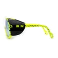 thumbnail image 4 of Color Mirror Windbreaker Visor Shield Racer Plastic Sunglasses Yellow Black Yellow Mirror, 4 of 4