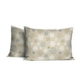 thumbnail image 4 of Pointehaven Heavy Weight Snowflakes Oatmeal Printed Flannel Sheet Set, California King, 4 of 8