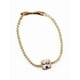 thumbnail image 4 of Pulsera para mujer de oro laminado brillosa con piedra blanca, 4 of 7