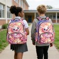 thumbnail image 2 of Yuyamidu Pink Axolotl School Backpack for 3-6 Grade Girls 4Pcs Elementary School Rucksack Set with Lunch Bag, Pencil Case and Water Bottle Bag for Daily Use, 2 of 7