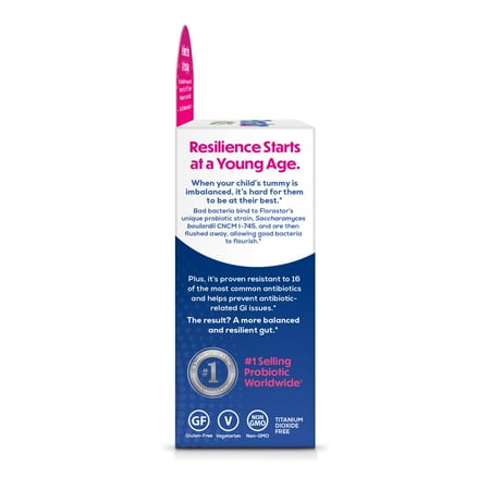 Florastor Kids Daily Probiotic Supplement, Saccharomyces Boulardii CNCM I-745, 30 Sticks