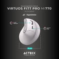 thumbnail image 3 of Mouse Ergonomico ACTECK VIRTUOS FITT PRO MI770 1600dpi Inalambrico 8 botones Blanco AC-936217, 3 of 7