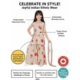 thumbnail image 2 of DWEEP SARA Cream Floral Kurti with Sharara Set for Girls – Festive & Party Wear, 1-2  Y(18), 2 of 8