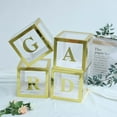 thumbnail image 5 of Yous Auto Baby Shower Boxes Party Decorations 4 pcs Transparent Balloons Decor Boxes with Letter Individual BABY Blocks Design for Boys Girls Baby Shower Bridal Showers Birthday Party Gender Reveal Ba, 5 of 8