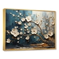 thumbnail image 2 of Designart "Orchid Garden Blue and White Tree III" Landscapes Framed Wall Art - Country Gold Tree Living Room Framed Canvas Art, 2 of 6