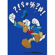 Men's Mickey & Friends Donald Duck Angry Jump Graphic Tee Royal Blue 2X Large