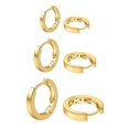 thumbnail image 1 of Pendientes de aro micuco chapados en oro de 14 quilates para mujeres y hombres, 8 mm, 10 mm, 12 mm, 1 of 8