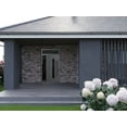 thumbnail image 2 of Front Exterior Prehung Steel Door / Ronex 0130 Grey / Side Exterior Window Sidelite / Entry Metal Modern Painted W36+12" x H80" Left hand Inswing, 2 of 5