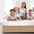 thumbnail image 2 of 600 Thread Count Egyptian Cotton Split Corner Bed Skirt – 18-Inch Drop, Tailored Fit 1-PC Bed Skirt, Full, Taupe, 2 of 5