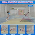 thumbnail image 3 of 7x4 FT Volleyball Rebounder Net，Ultimate Training Equipment for Volleyball & Lacrosse，Enhanced Bouncing System for Volleying, Bumping, Spiking Drills(Pink）, 3 of 11