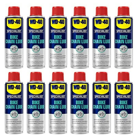 WD-40 Specialist Bike Chain Lube All Conditions Lubricant 6 oz Aerosol Can, 12-Pack