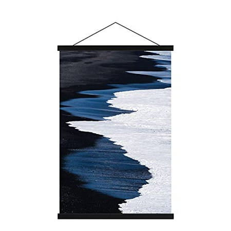 

Ywlake Magnetic Poster Hanger 29x20 29x24 29x21 Poster Frame Wood Wooden Magnet Print Posters Dowel Scroll Hanger Hangers Hanging Kit for Walls Map Canvas Artwork (Black 29 )