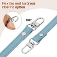 thumbnail image 5 of Uxcell 2 Pcs Metal PU Leather Purse Handle Strap Replacement for DIY Women Clutch Bag Handbags Blue 13 inch, 5 of 7