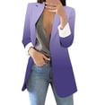 thumbnail image 1 of Gibobby Blazer mujer casual Traje de Trabajo Informal de Manga Larga para Oficina Blazer De Color Liso Negocio Ajustado(Púrpura claro,G), 1 of 5