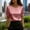 *Pink, variant on ClodeEU Women's Short Sleeve Round Neck Pearl Beaded T Shirts,Leisure Professional Style Top Pink,Womens Plus XL
