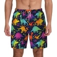 thumbnail image 2 of Goofa Colorful Dinosaur Printed Men's Swim Trunks Board Shorts Quick Dry Mens Swimming Trunks with Compression Liner,Breathable Fit Hawaii Beach Shorts-X-Large, 2 of 9