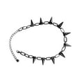 thumbnail image 4 of Necklace Alloy Punk Collar Choker Adjustable Woman Neck Chain with Rivet Party Jewelry Accessory, Black, 4 of 10