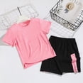 thumbnail image 2 of kpoplk Boys Clothes Short Sleeve T-shirt and Camouflage Shorts 2PCS Clothing Sets Boys Summer Outfits(Red,11-12 Y), 2 of 4