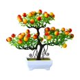 thumbnail image 3 of Adorno navideño de flores artificiales en maceta con bayas de plástico., 3 of 7