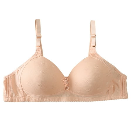SMihono Women s Full Coverage Push Up Bras Everyday Basic Comfort Lightly Padded Bra No Underwire Plunge Lift Up T-Shirt Bra Pink 36